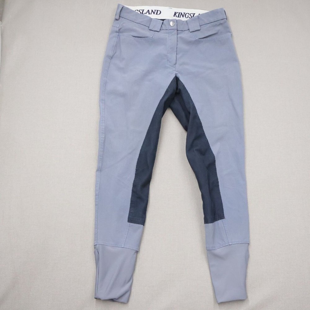 KL Kingsland Equestrian Riding Breeches 28" W Size 36 Blue Horse Riding Dressage